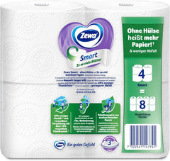 Papier toilette Zewa Smart sans manches, paquet en vrac de 36 rouleaux (9 X 4 X 300 feuilles)