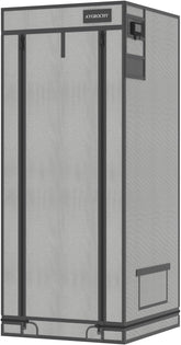 Aygrochy Tente de culture 60 x 60 x 160 cm Tente de culture intérieure avec plateau inférieur amovible réfléchissant en PEVA blanc pour espace de culture des plantes