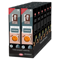 Capsules d'espresso Coffee Fellows Blend, compatibles avec K-fee, EXPRESSI & Tchibo Cafissimo*, schokoladig-fruchtige Aroman, 120 Kaffeekapseln