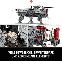 LEGO Star Wars At-Te Walker Mobile Toy Model Minifigure Set comprenant 3 soldats clones, des droïdes de combat et un droïde araignée nain 75337 Jeux de construction Besuche an LEGO-Store