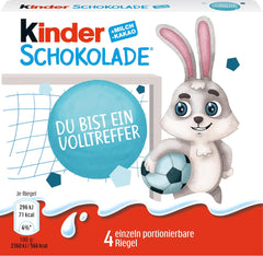 Kinder Chocolate (20 x 50 g) – Cadeau de Saint-Valentin pour elle et lui, bonbons Carnaval et Mardi Gras – Barres de chocolat au lait fourrées – 20 paquets de 4 barres individuelles chacune