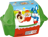 Kinder Joy pack de 2 - Une moitié avec une délicieuse crème de lait et de cacao et des boules croquantes, et l'autre moitié avec une belle surprise - Chocolat de Pâques, bonbons de Pâques - Cadeau de Pâques - 40g