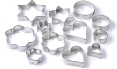 Zenker Lot de 12 emporte-pièces, biscuits, biscuits et emporte-pièces à fondant, différentes tailles et différents motifs, quantité : 1 x lot de 12