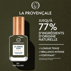 Vernis à ongles Le Vernis Solaire, longue tenue, vert olive