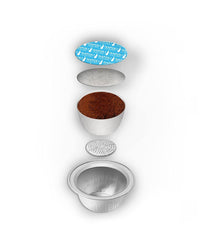 96080090/M Café-Capseln Milano, Alu, 16 Stück (Packung mit 3)