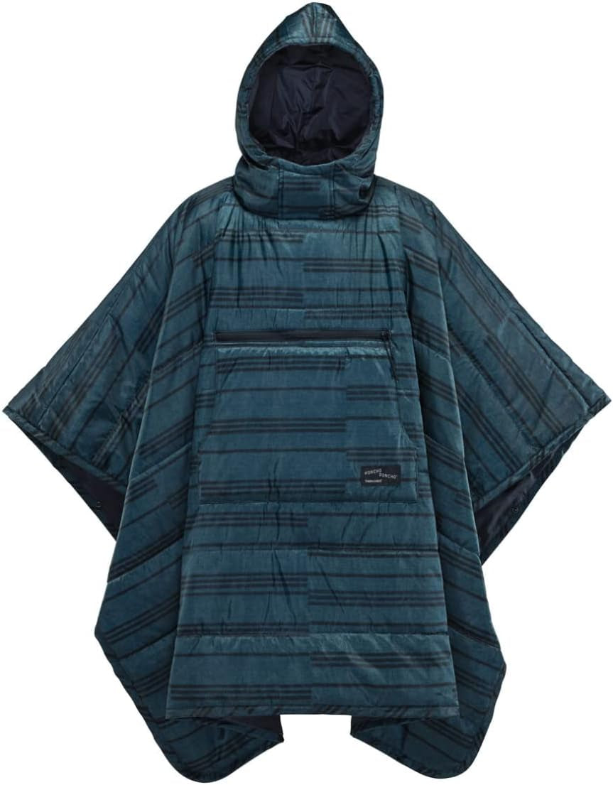 Therm-A-Rest Unisexe Honcho Poncho Couverture à capuche portable Couverture à capuche portable Lits et couvertures Therm-a-Rest Bleu Taille standard