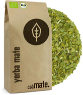 Ceai Yerba Mate BIO 1 kg ● Original ● Maturat ● Neprăjit ● Uscat la aer ● Fără fum ● Fără plastic ● Echitabil ● Ceai mate din frunze de mate, bucăți de mate și pudră de frunze de mate ● DE-ÖKO-006