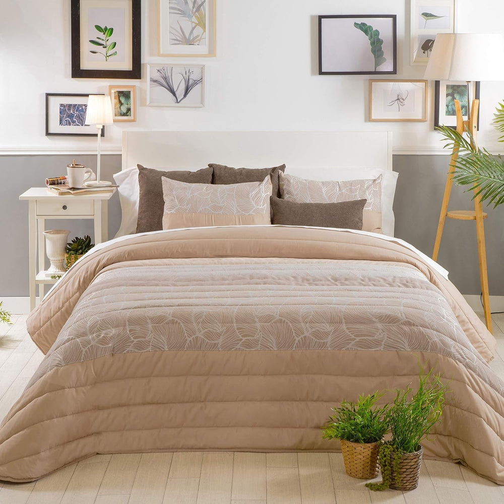 Couverture Sancarlos Spring 1, couleur crème, pour lits d'une largeur de 105 cm Couettes et couettes Naty Shop Couleur crème Lit d'une largeur de 105 cm