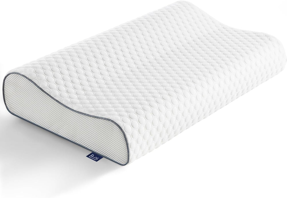 BedStory Oreiller en mousse à mémoire de forme, oreiller de soutien du cou réglable en hauteur, oreiller ergonomique, oreiller latéral pour dormeurs sur le dos et le ventre (60 x 36 x 12/10 cm)