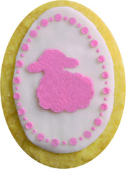 Dr. Oetker Éplucheur d'œufs, comprenant 4 modèles décoratifs de la série Golden Easter, un moule à biscuits et à biscuits (couleur : argent, blanc), quantité : 1 x ensemble de 5 pièces