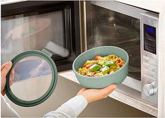 Mepal - Multi bol Cirqula Round 4 pièces - Pots de conservation avec couvercle - Convient comme boîte de conservation, réfrigérateur, congélateur et micro-ondes - 500, 1000, 2000 et 3000 ml - Sauge nordique Boîtes de conservation alimentaire Naty Shop