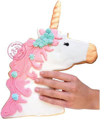 Scrapcooking 1982 - Formă de biscuiți XXL din oțel inoxidabil cu forma de unicorn - 30 x 16,5 x 5 cm - Formă mare de copt pentru biscuiți - Tort de ziua de naștere, Torturi, Formă de plăcintă