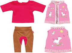 Heless 1070 - Ensemble de vêtements pour chiots, tenue de chien Lina, 3 pièces avec tuyau, chemise et veste, taille 28 - 35 cm