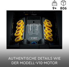 LEGO 42161 Technic Lamborghini Huracán Tecnica Kit de modèle de voiture jouet Ensemble de construction de voiture de course pour enfants garçons filles Collection de fans de sports mécaniques Ensembles de construction cadeaux Besuche den LEGO-Store