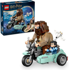 LEGO Harry Potter Hagrid and Harry's Motorbike Tour, jucărie cu motocicletă mobilă cu Sidecar & Hedwig Minifigure, cadou de ziua de naștere pentru fanii lumii vrăjitorilor, băieți și fete cu vârsta de 9+ 76443 Seturi de constructie Besuche den LEGO-Store Titlu implicit