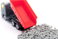siku 6329, Geschenkset Straßenbau, Muldenkipper, Liebherr Radlader, Straßenwalze, Bewegliche Teile, Inkl. Granulé