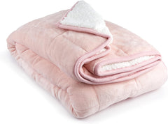 Emma Barclay Pătură Sherpa cu greutate, 127 X 152 cm, Blush Pink Paturi si Cuverturi Emma Barclay Blush roz 50X60" (127X152Cm)