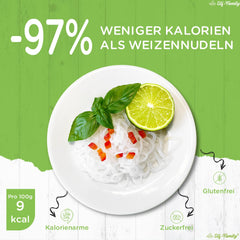 Elf-Family 6 boîtes (12 pièces) de nouilles shirataki de konjac biologiques ultra faibles en glucides végétaliennes sans gluten - 1,62 kg, sans glucides/céto/faible en calories/sans gras/sans sucre nouilles instantanées - Spaghetti et fettuccine