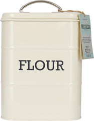 KitchenCraft Living Nostalgia récipient à farine, hermétique, 17 x 12 x 24 cm, crème antique, crème Boîtes de conservation des aliments Naty Shop