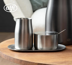 SET LAPTE ȘI ZAHĂR alfi, finisaj mat, set lapte și zahăr din oțel inoxidabil de înaltă calitate, design elegant, lavabil în mașina de spălat vase, durabil