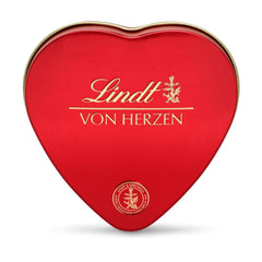 Chocolat Lindt du cœur | 30g | 6 pralines au Marc de Champagne, Coeur à l'Orange, Croustillant de Chocolat au Lait, Massepain Orange dans une jolie boîte en forme de coeur | Cadeau de chocolat | Cadeau chocolat