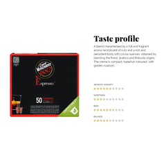 Caffè Vergnano 1882 - Èspresso Kompostierbare Kaffeekapseln, Compatible Avec Nespresso, Cremoso (Crémeux) - Packung Enthält 50 Kapseln
