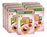 NESTLE Strawberry Minis, céréales au goût de fraise et farine complète, coffret 7 x 375 grammes Céréales Naty Shop