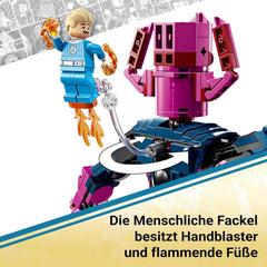 LEGO ǀ Marvel Les Quatre Fantastiques contre. Galactus Baufigur - Bauset mit Superhelden - Jeu avec The Thing, Invisible Woman et Human Torch - Créations créatives pour les jeunes et les filles - 76316