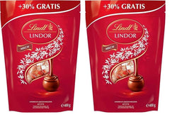 Lindt Chocolate LINDOR Balls Mixture, 399 grame Bomboane de Ciocolata Naty Shop 2 x 400 grame Ciocolata cu lapte