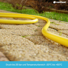 CELLFAST Tuyau d'arrosage 3,4 pouces Tuyau d'arrosage à 3 couches Tuyau d'irrigation flexible avec renfort de fil durable Résistant aux UV Anti-algues 25 bars 50 mètres et plus