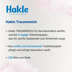 Hakle Traumweich Papier toilette – 16 rouleaux, nettoyage doux pour le bien-être (lot de 2)