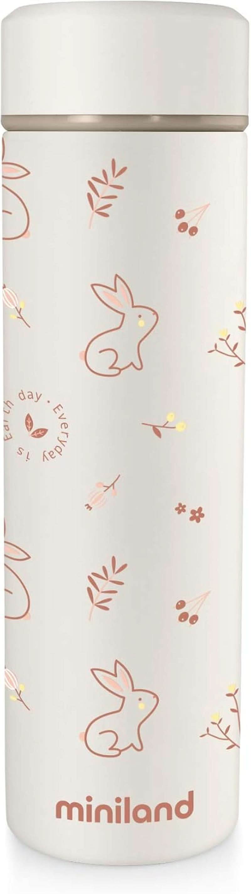 Miniland NATUR THERMOS BUNNY - termos, 450 ml pentru alimente pentru copii, multicolor Accesorii Hrana si Alaptare Bebe Naty Shop Single Portocaliu Natur Thermos Bunny