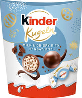 Kinder Balls Milk & Crispy Bits Sensations 90g – Boules de chocolat au lait fourrées au lait et pépites de cacao – Chocolat de Pâques, bonbons de Pâques – Cadeau et souvenir de Pâques