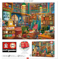Educa - Puzzle de 1000 pièces pour adultes | Bibliothèque. Dimensions : 68 X 48 cm. Comprend de la colle pour puzzle Fixpuzzle. Depuis 14 ans (19925) Puzzle Naty Shop