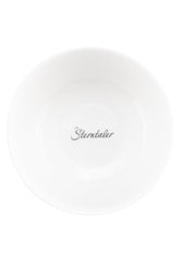 Set de veselă din porțelan Sterntaler, design rustic - Set de veselă cu bază din silicon antiderapantă și detașabilă - Veselă pentru bebeluși și copii cu farfurie, bol de 400 ml și cană de 200 ml, alb