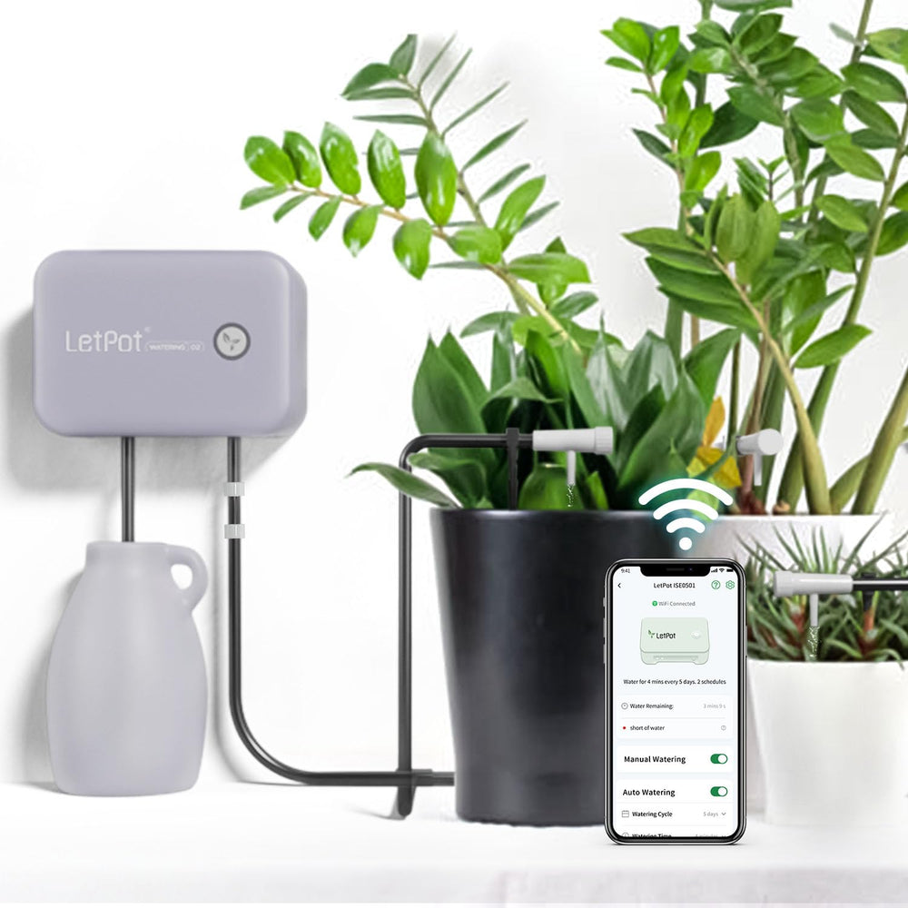 Système d'arrosage automatique d'intérieur WiFi, système d'arrosage télécommandé par application pour 10 plantes en pot, kit d'irrigation goutte à goutte automatique, arrosage des plantes d'intérieur (gris) (gris, Gen-3)