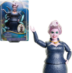 Mattel DISNEY Ariel La Petite Sirène - Ursula avec tentacules, collier amovible et chignon lavande pour un plaisir de coiffure sans fin, convient aux enfants à partir de 3 ans, HLX12