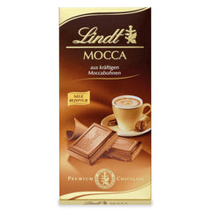 Chocolat Moka Lindt | Comprimé 100g | Chocolat au lait aux riches fèves de moka | Barre de chocolat | Cadeau chocolat, 100g (paquet de 6)