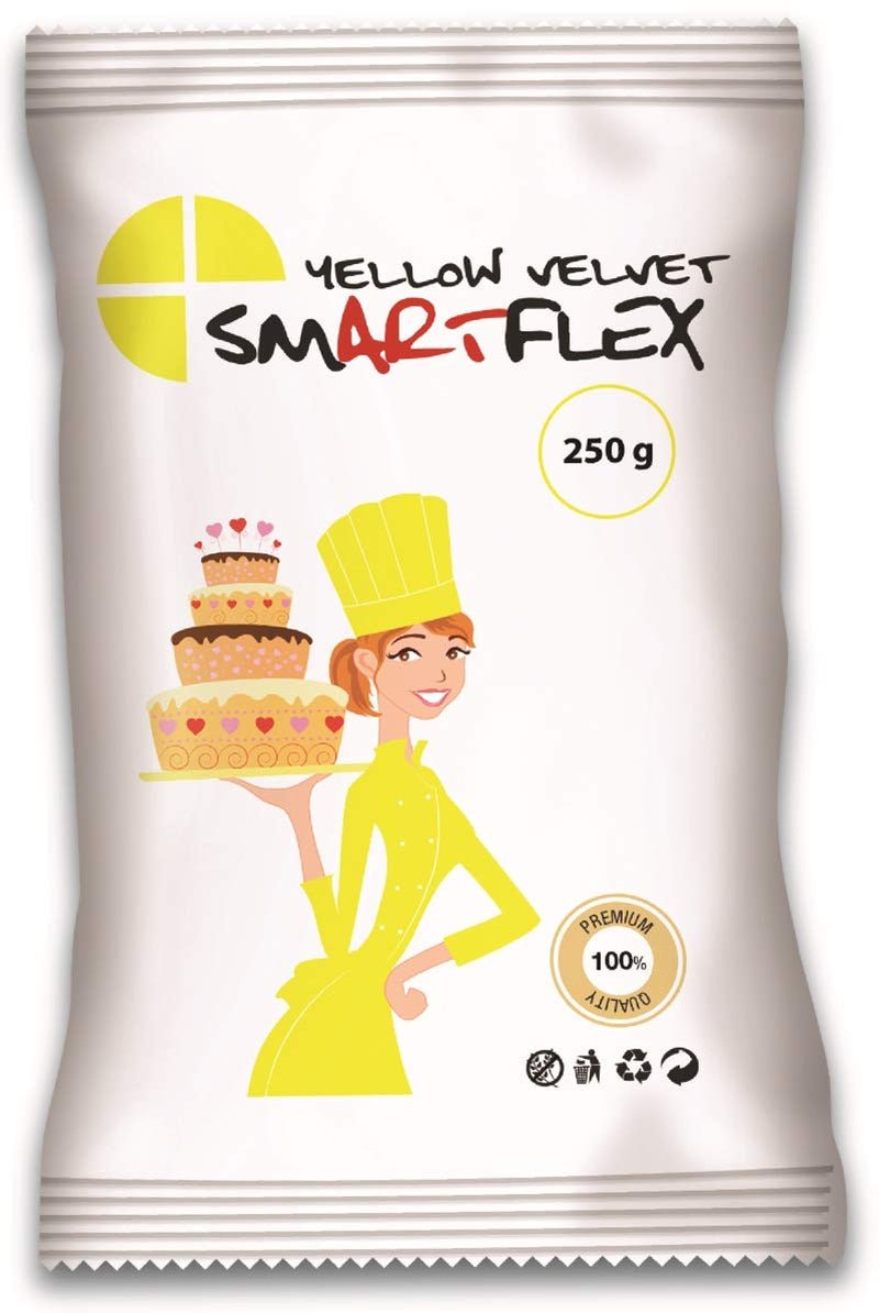 Fondant Yellow Velvet, 250 g Naty Shop pâte à sucre 250 G (1 paquet)