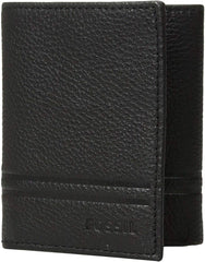 Fossil Wilder Trifold Accessoires de Voyage Portefeuille à Trois Volets Portefeuille Homme Naty Shop Noir Sauvage Taille Unique