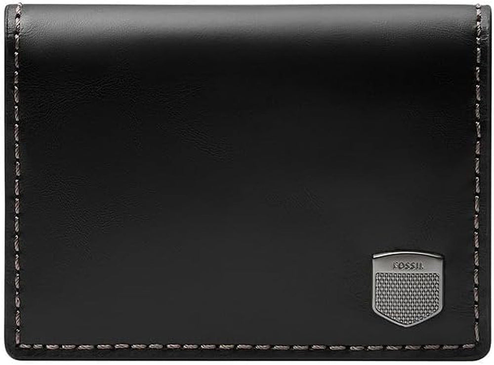 Fossil Men's Hayes Card Case Bifold Wallet Men Naty Shop Noir Mat