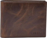 Fossil RFID Portefeuille à rabat pour homme Accessoires de voyage Portefeuille pliable Naty Shop Portefeuille pour homme Marron foncé Taille unique