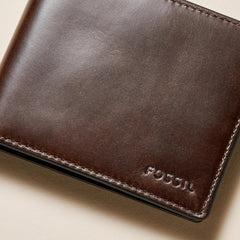 Fossil Portefeuille à rabat RFID pour homme Accessoires de voyage Portefeuille pliable Portefeuille pour homme Naty Shop