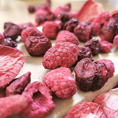Mélange de fruits rouges lyophilisés | XL 300g Fraises lyophilisées Framboises Cerises aigres Mélange de fruits secs | Fruits lyophilisés Fraise Framboise Cerise Aigre | ZingyZoo Produits déshydratés Naty Shop