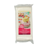 Fondant laminé blanc brillant FunCakes : facile à utiliser, lisse, flexible, doux et malléable, parfait pour la décoration de gâteaux, halal, casher et sans gluten. 1 kg Pâte à sucre Naty Shop Blanc brillant 1 kg