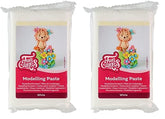 Pâte à Modeler FunCakes Blanche : Parfaite pour modeler des figurines, des dessus de gâteaux et des volants. Fort, lisse et souple. Halal, casher et sans gluten. 250 g. (pack de 2) Naty Shop Pâte à sucre blanche 250 grammes (pack de 2)