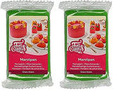 Pâte à Sucre Amande FunCakes (Massepain Hollandais) Vert Herbe : Facile à utiliser et onctueuse, parfaite pour décorer les gâteaux, halal, casher et sans gluten 250g (pack de 2) Naty Shop Pâte à Sucre Vert Herbe 250G (pack de 2)