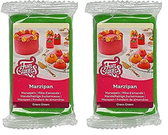 Pâte à Sucre Amande FunCakes (Massepain Hollandais) Vert Herbe : Facile à utiliser et onctueuse, parfaite pour décorer les gâteaux, halal, casher et sans gluten 250g (pack de 2) Naty Shop Pâte à Sucre Vert Herbe 250G (pack de 2)