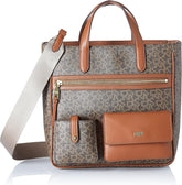 DKNY Zyon Messenger Tote Bag, Moka/Caramel, Taille Unique Sacs Femme Naty Shop Default Title