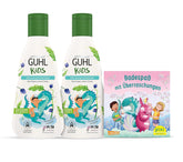 Coffret avantage Guhl Kids Dino - 2x shampooing et gel douche 2 en 1 Guhl Kids, 250 ml + 1x livre Pixi - Spécialement développé pour les enfants - Ne tire pas - Certificat Cosmos Natural Enfants - Bain et soins de la peau Naty Shop Titre par défaut